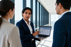 Equipo revisando la nómina